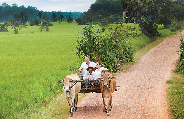 Rural Village with Ox Cart Tour & Monk Blessing